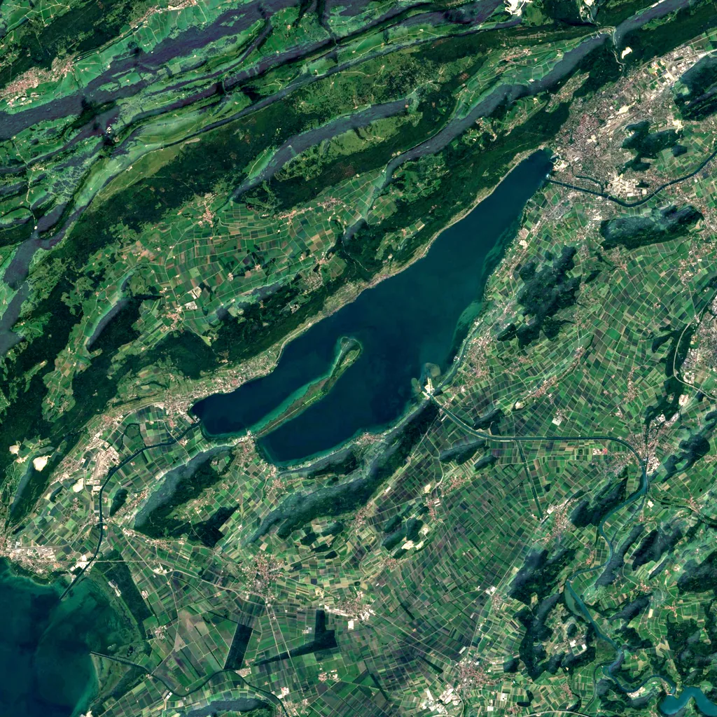 Twannbachschlucht seen from above (Sentinel-2)