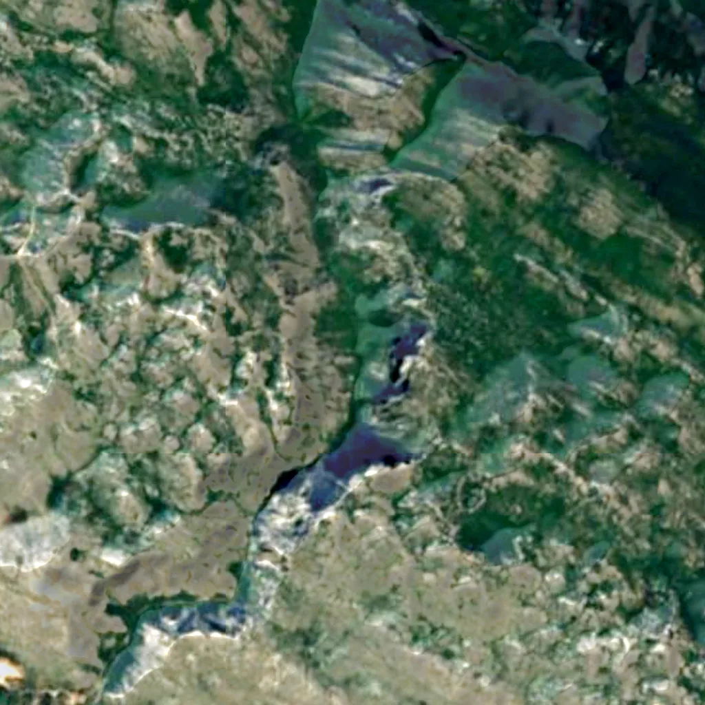 Velika Paklenica seen from above (Sentinel-2)