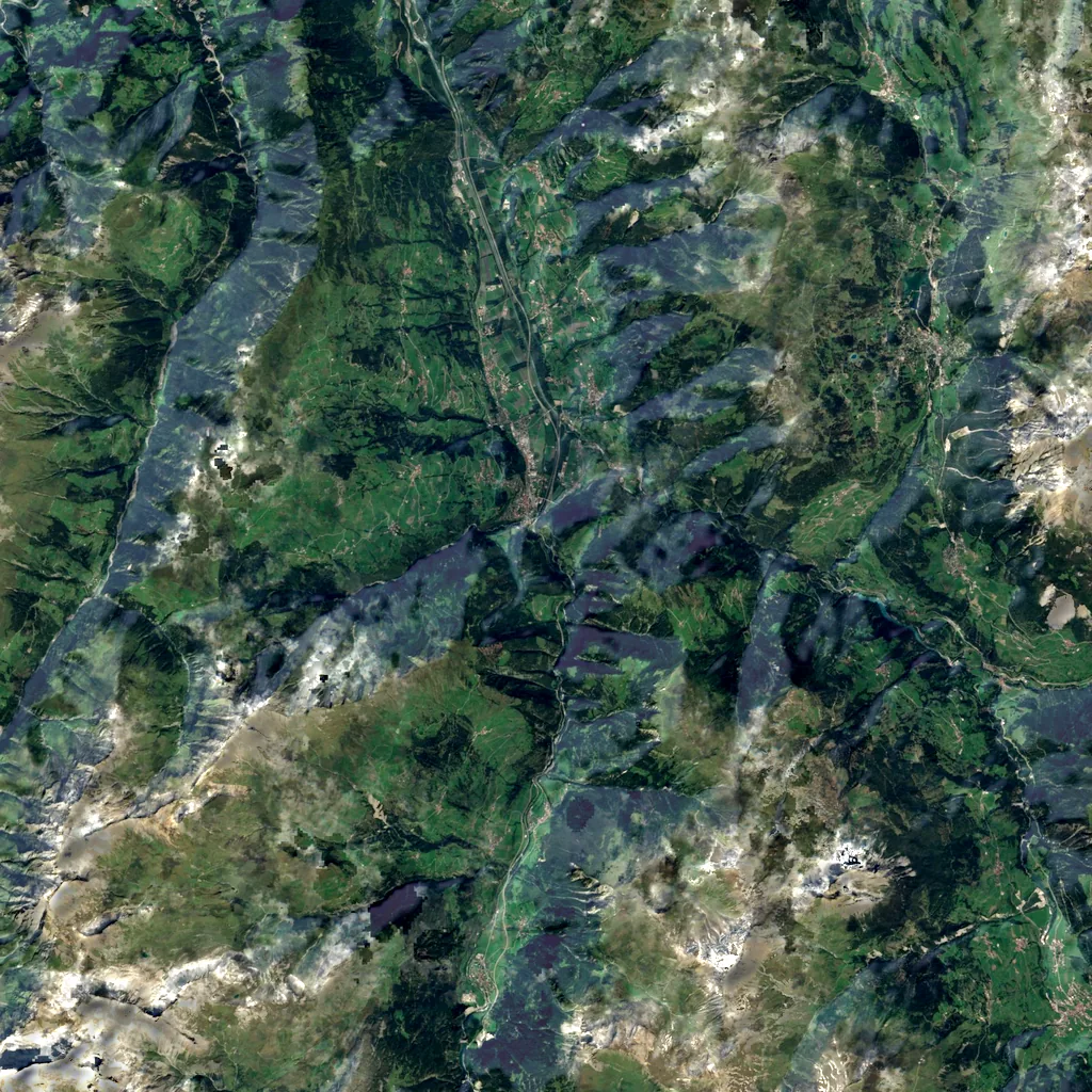 Viamala seen from above (Sentinel-2)