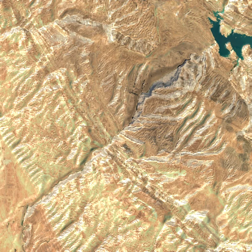 Vizhdarvan Canyon seen from above (Sentinel-2)