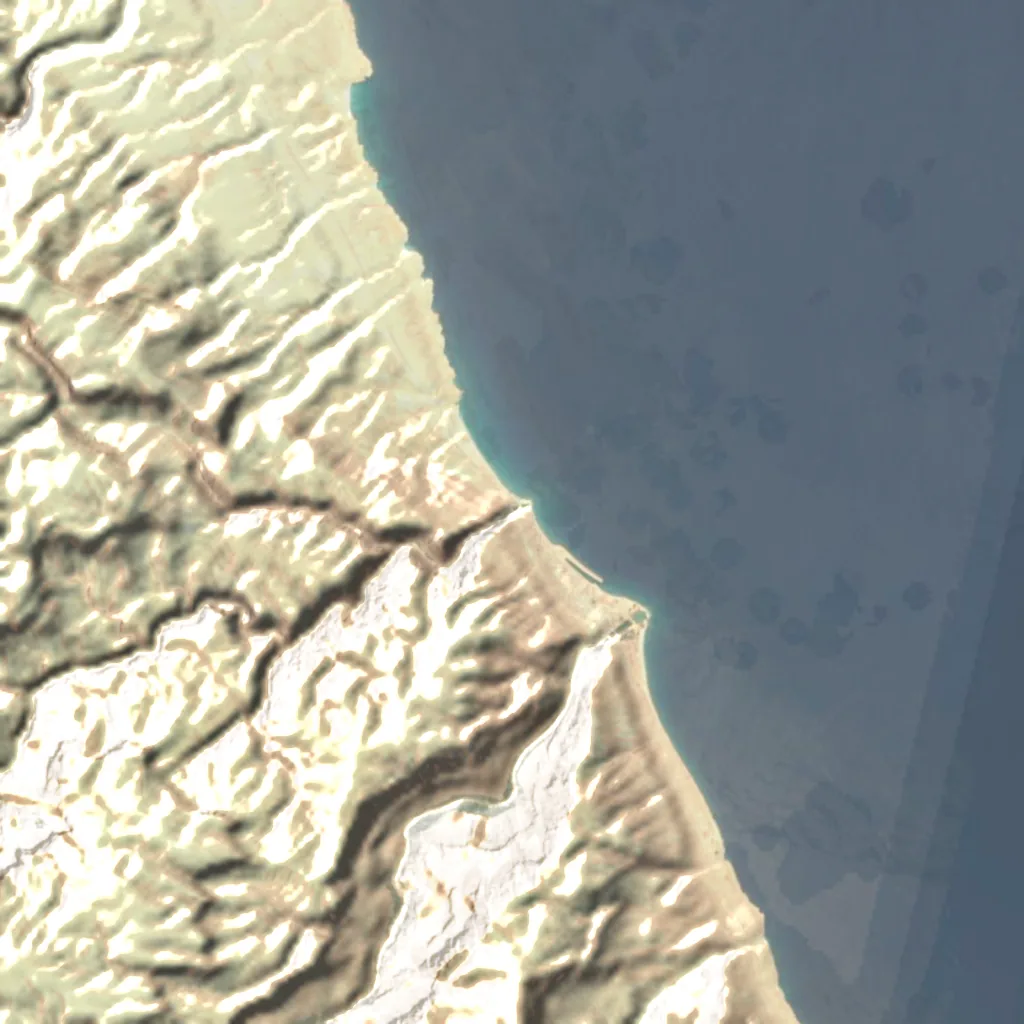 Wadi Shab seen from above (Sentinel-2)