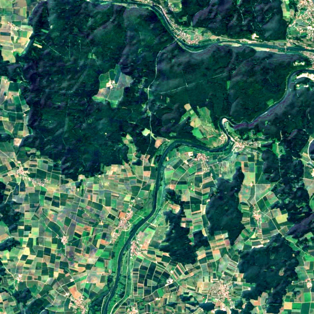 Weltenburger Enge seen from above (Sentinel-2)