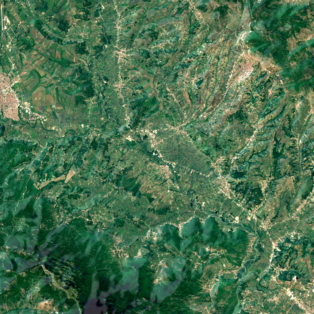 White Drin Canyon seen from above (Sentinel-2)