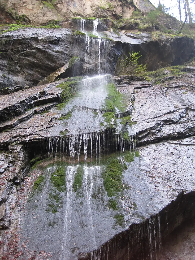Deutschland Bayern Nationalpark Berchtesgaden Ramsau Wimbachklamm Wasserfall Foto Lividus