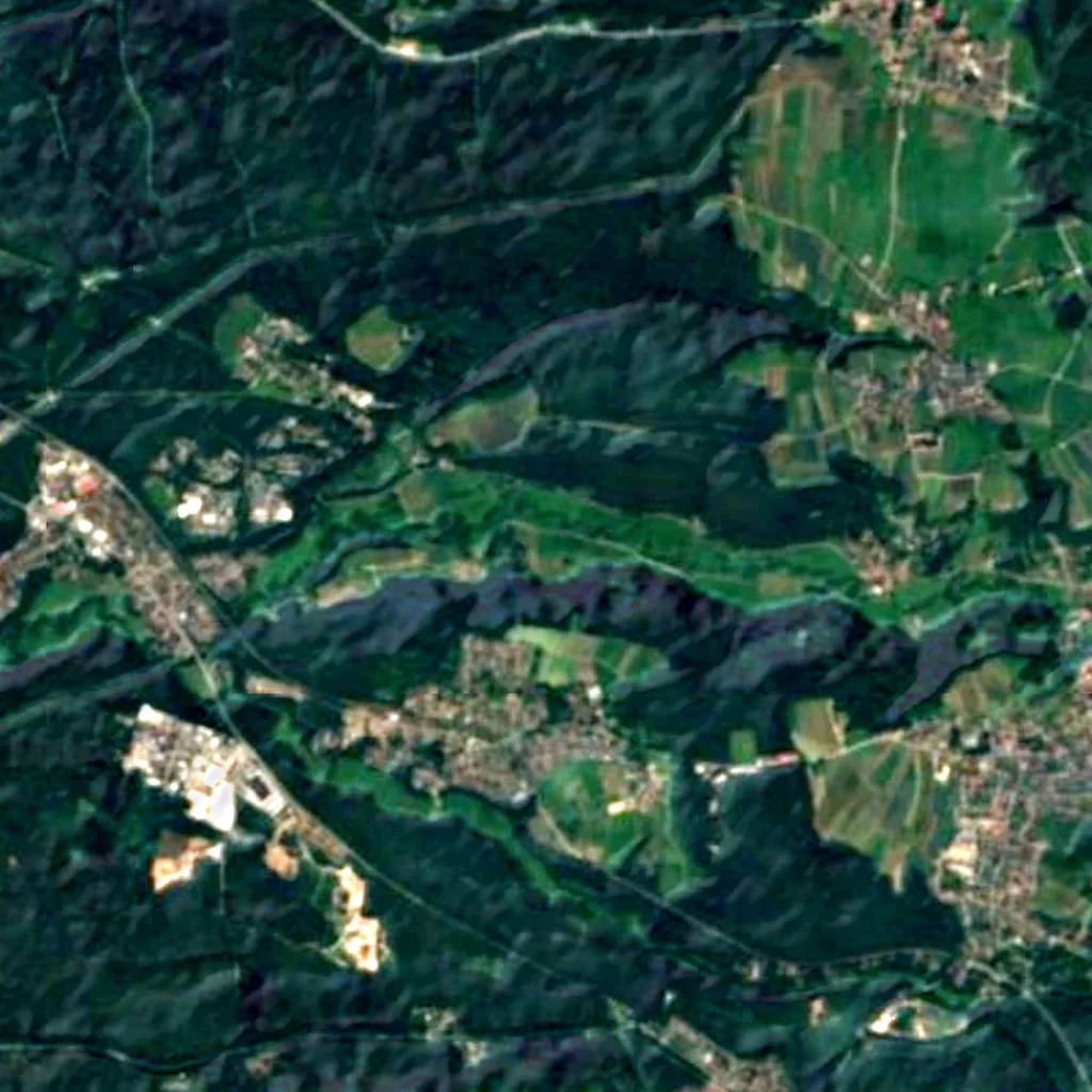 Wolfsschlucht nördlich von Wallersberg seen from above (Sentinel-2)