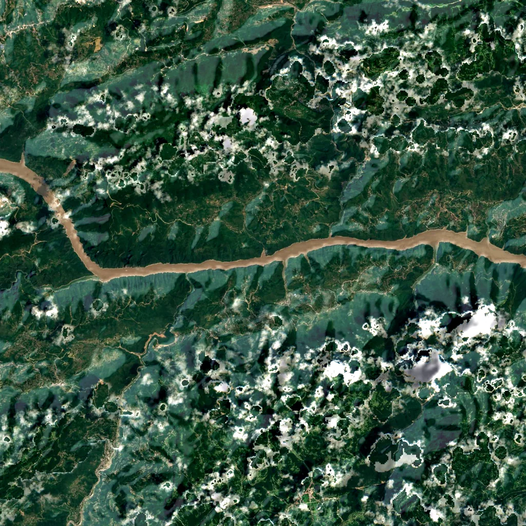 Wu Gorge seen from above (Sentinel-2)
