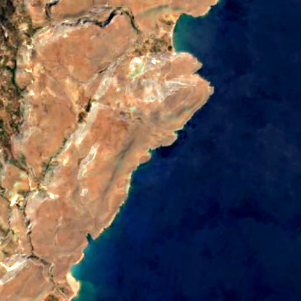 Zakros Gorge seen from above (Sentinel-2)